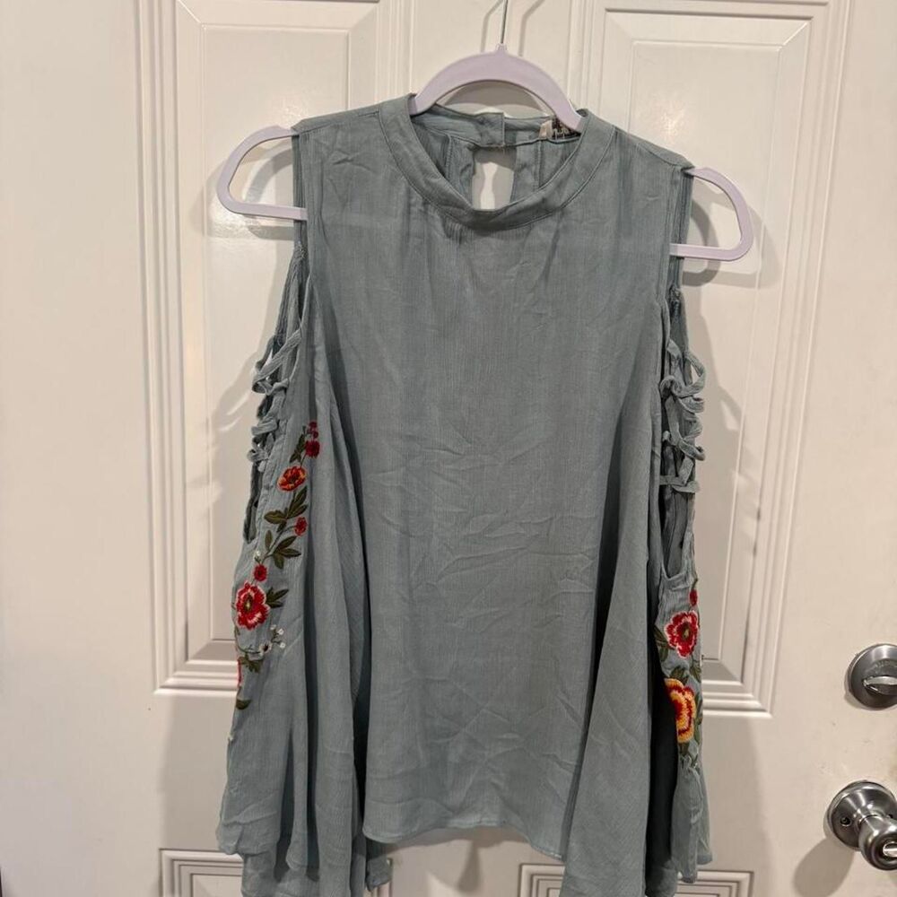 Umgee-usa Women's Blue and Green Blouse